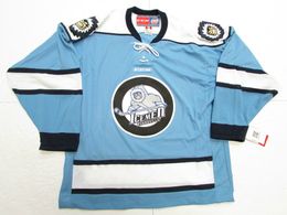 STITCHED CUSTOM EVANSVILLE ICEMEN BLUE ECHL CCM HOCKEY JERSEY ADD ANY NAME NUMBER MENS KIDS JERSEY XS-5XL