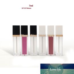 7ml Plastic Square Cosmetic Lip Gloss Lip Balm Frosted Tube, Empty Transparent Lipstick Glaze Packing Bottle Concealer Box