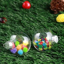 Christmas Decorations 5Pc/Pack Transparent Hanging Ball For Xmas Tree Bauble Clear Plastic Home Party Gift Craft/8#2895071