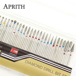 30pc/set Diamond Nail Cutter Bit Pedicure Maniure Machine Accessory Nail Drill Bits Remove Dead Skin Nail File Art Tools 220209