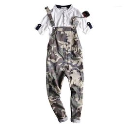 Men's Jeans Mens Print Casual Denim Jumpsuit Overalls Camouflage Bib Pants Male Suspenders Ankle Length1