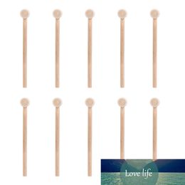 25pcs Solid Wood Mini Hammer Wooden Crab Hammer Planet Cake Mallet (Log Color)