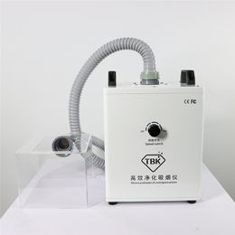 Building Supplies TBK Soldering Smoke Purifier Two Heads Dust Clean Room Smoke Purification Fume Extractor Air Cleaner Filter