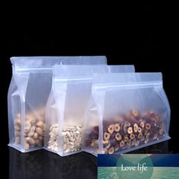 50Pcs Stand Up Matte Clear Plastic Wide Zipper Bag Doypack Oragn Resealable Zip Lock Pouch Food Packaging Coffee Nuts