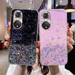 Shiny Bling Glitter Star Clear Soft Phone Case Cover for HUAWEI Honour 50 / 50 Lite 50Lite / Nova 9 W220312