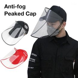Cycling Caps & Masks Hat Protective Ridding MTB Motorcycle Anti-droplets Cap With Face Guard Anti-fog Removable Peaked Outdoor Activities