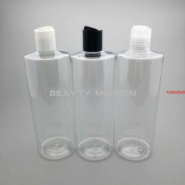 BEAUTY MISSION Clear 500ML 12 pcs/lot Disc Screw Cap Bottle, Plastic Cosmetic Empty Liquid Soap Lotion Essential Oil Containergood qualtity