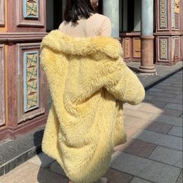 Faux Fur Coat Women Casual Furry Thick Warm Long Faux Mink Fur Jacket Loose Winter Coat Women Teddy Coat manteau femme hiver 201212