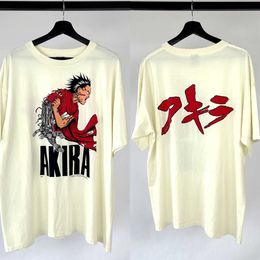Men's Tees Fla independent Vintage robot Akira King loose Summer Short Sleeve T-Shirt pure cotton
