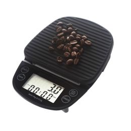 Kitchen Scales Digital Drip Coffee Scale Timer Kitchen Measuring Tool Weighing Food Scales Electronic Kitchen Scales 3000g/0.1g Y200328