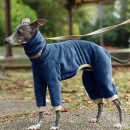 Winter Pet Clothes High Collar Four-legged Solid Colour Warm Comfortable Dog Cotton Coat Jumpsuit 201128
