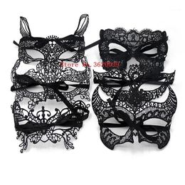 1Pcs Halloween Girls Women Black Red White Sexy Lady Lace Masks for Masquerade Party Fancy Dress Costume Birthday Party Decor1