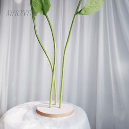 Wedding Decoration 1.3M Long Large Green Flower Pole Base for Wedding Backdrops Mall Window Display Flower Pole with White Base