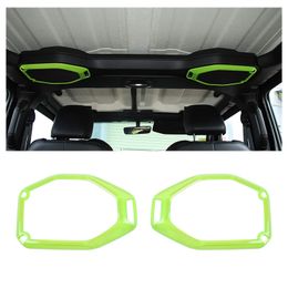 Green Car Top Roof Speaker Frame Trim Cover for 2018 2019 2020 Jeep Wrangler JL JLU Interior Decoration Accessories