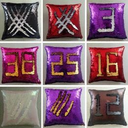 Reversible Sequins Decorative Pillows Mermaid Sequins Cushion Pillow Cover Sofa Throw Pillow Case 40x40cm Home Decor 34 Style BT922