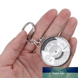 1Pcs Practical 50 Years Perpetual Calendar Keyring Keychain Silver Zinc Alloy Key Chain Ring Keyfob Christmas Gifts Halloween