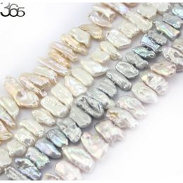 reborn jewelry Canada - Free Shipping SR 9x18mm Biwa Baroque Reborn Keshi Pearl Beads Natural Pearl Loose DIY Beads For Jewelry Making Strand 15" T200507