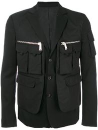 S-6XL Autumn Men's Fashion Personalized Large size customization Multi-pocket bag slim casual suit 220310