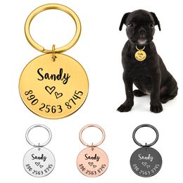 Anti-lost Flower Personalized Pet ID Tag Engraved Pet ID Name for Cat Puppy Dog Collar Tag Anti-lost Bone Pet Accessories