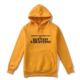 GAAJ WRITTEN AND DIRECTED BY QUENTIN TARANTINO Men Hoodie Yellow Women Fashion Male New Brand Hoodies Outerwear Mens Hoody 201127