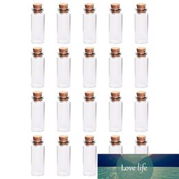 Hot 20Pcs/set 22*55MM 12ML Glass Bottles Wishing Bottle Empty Sample Storage Jars with Cork Stoppers Dropshipping - Transparent