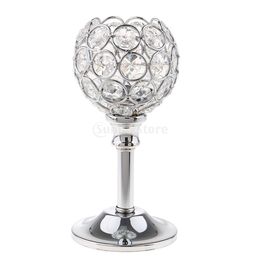 CRYSTAL Metal CANDLE HOLDER CANDLESTICK WEDDING HOLIDAYS CHRISTMAS EVENTS TABLETOP DECOR ORNAMENT Y200109