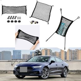 For AUDI A7 Car Auto vehicle Black Rear Trunk Cargo Baggage Organiser Storage Nylon Plain Vertical Seat Net