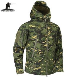 Mege Brand Clothing Autumn Men's Military Camouflage Fleece Jacket Army Tactical Clothing Multicam Male Camouflage Windbreakers 220124