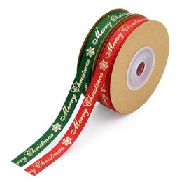 (25 yards/lot) 10mm Bronzing grosgrain ribbon DIY hair accessories Holiday decoration gift wrapping Christmas webbing Y201020