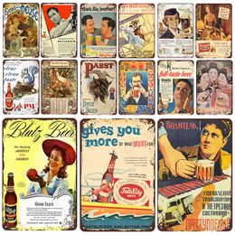 2021 Retro Beer Plaque Metal Vintage Tin Sign Pin Up Shabby Chic Decor Metal Signs Vintage Bar Decoration Metal Poster Pub Home Craft Decor