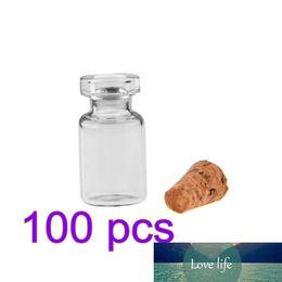 0.5ml Mini Clear Glass Bottle Wishing Bottle Vials Empty Jars With Cork Stopper Weddings Wish Jewelry Party Favors New