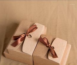 Gift Wrap 30pcs/lot Large Box Packaging Paper With Ribbon Black Kraft Big Doll Boxes1