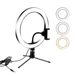 26Cm Ringlight With Tripod Selfie 10 Inch Light Ring Profissional Photpgraphy Lamp For Youtube Usb Selfie Ring Light With Stand