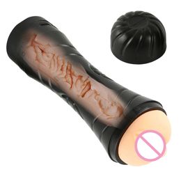 Sex Toys For Man Sucking Vibrator Masturbation Cup Realistic Vagina Pussy Male Masturbator Vibrating Pocket Pussy Erotic Adults 201214