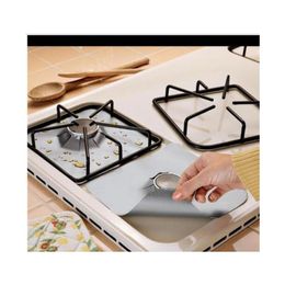 Gas Stove Burner Cover Liner Mat Pad Glass Fibre Protectors Home Fit Stoves P F0Ewf