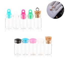 100pcs/Lot 0.5ML Small Glass Storage Bottle Cute Mini Wishing Cork Stopper Glass Jars Vials Containers 10mm*18mm