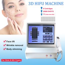 NEW 3D HIFU body and face portable hifu wrinkle removal skin tightening machine ultrasound machine 11 lines