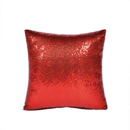 11 colors glitter sequins pillow case solid color cushion home car comfortable decor waist cushion cover Bling Shining pillowcase ZZC3642