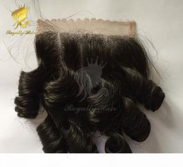 1016inch Brazilian Human Hair Egg Curl Lace Closure Bleached Knots 4x4 Bouncy Curly Closure bleached Knots9343914