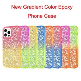 For iphone 12 pro max phone cases new gradient color epoxy TPU phone case for iphone 11 pro max case xr xs max