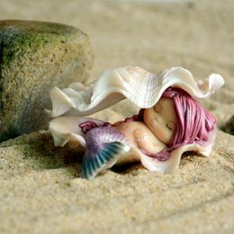 Europe Creative Mini Mermaid Animals Home Decor Micro Fairy Garden Figurines Miniatures Fish Tank Decor Diy Accessories LJ200908