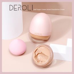 デレル4色の軽量の基礎クリームカバーの明るくする液体の基礎コンシーラー化粧品の卵の顔の化粧