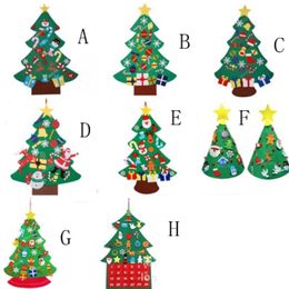Christmas Tree Fashion DIY Felt With Decorations Door Wall Hanging Kids Educational Gift Xmas Tress About 75X100cm