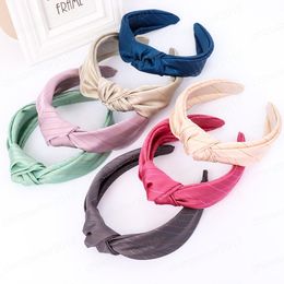 Bohemian Spring Gold Foil Fabric Knot Cross Hairband Headband Hair Accessories