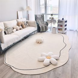 Nordic INS Plush Carpets Large Area Rugs for Living Room Non-slip Kid Play Mat Soft Bedside Rug Floor tapis alfombra 220301