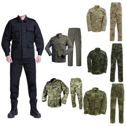 Tactical BDU Set Combat Clothing Set Jungle Hunting Woodland Shooting Gear Shirt Pants Battle Dress Camouflage US Uniform NO05-002