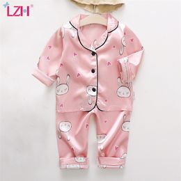 Girls Pyjamas Set Kids Sleepwear Outfits Summer Autumn Toddler Girls Long Sleeve Pijamas For Boys Pyjamas Suit Children Clothing LJ201216