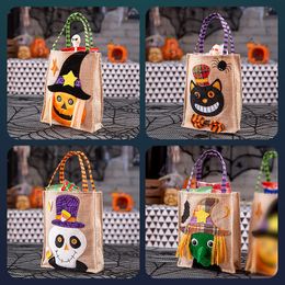 Pumpkin Halloween Bag Decorations Candy Tote Bag Fashion Gift Bag Children Halloween Scene Decoration