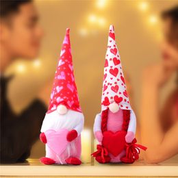 Valentines Day Gift Gnome Plush Doll Decorations Mr & Mrs Handmake Scandinavian Tomte Table and Home Decor JK2101XB