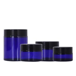 Hot Sale 20g 30g 50g 100g Cream Lotion Jar Eco-friendly Blue Green Glass Packaging Bottle In Stock